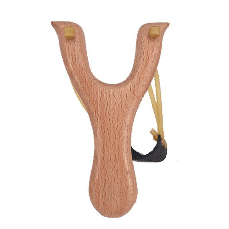 White wood slingshot (with skin bands)